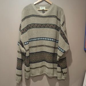 Vintage Eddie Bauer Cotton Knit Cabincore Grandpa Sweater
